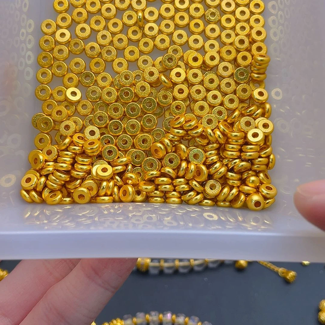 锆石铜合金算盘珠隔片6mm10颗