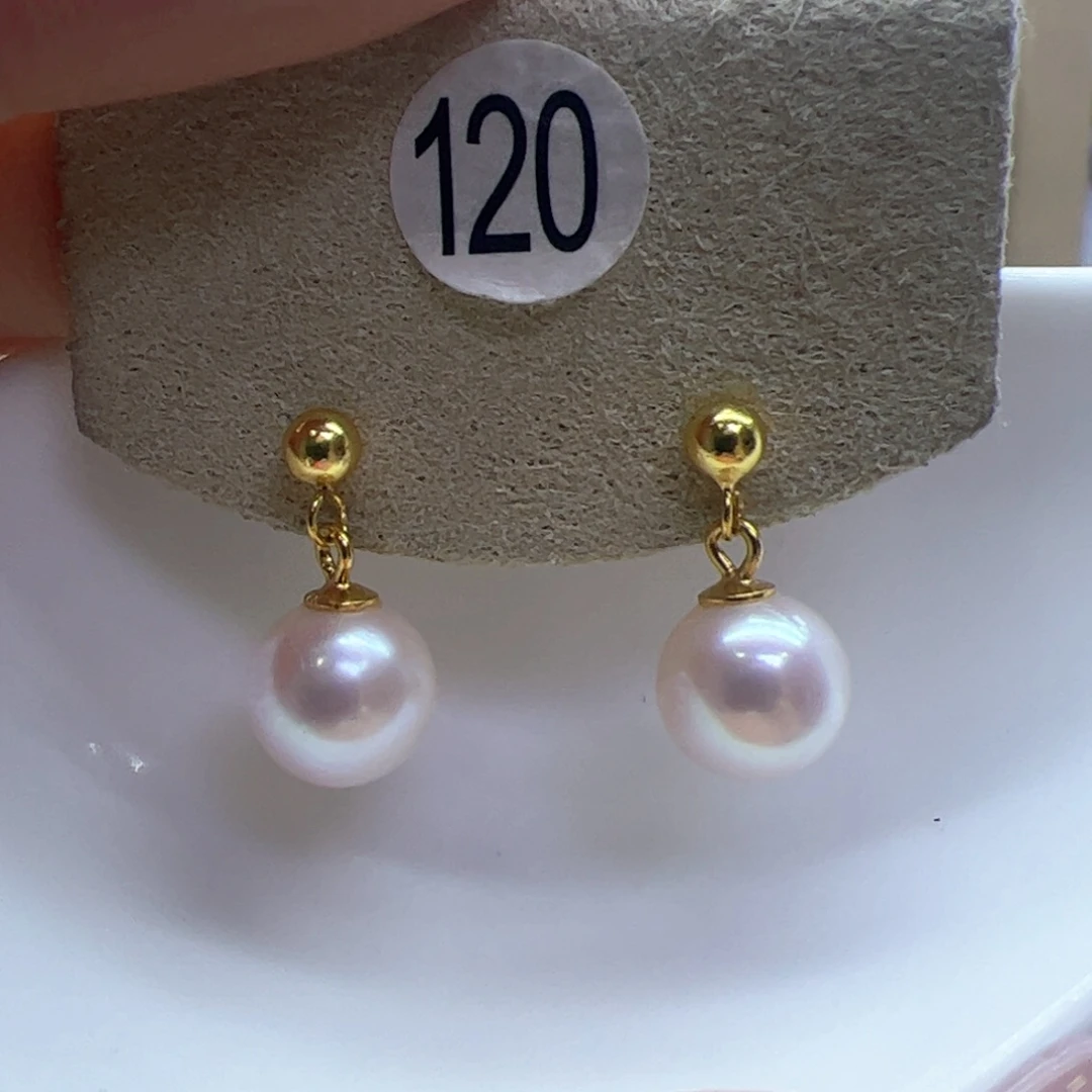 淡水珍珠耳饰银S925镶嵌