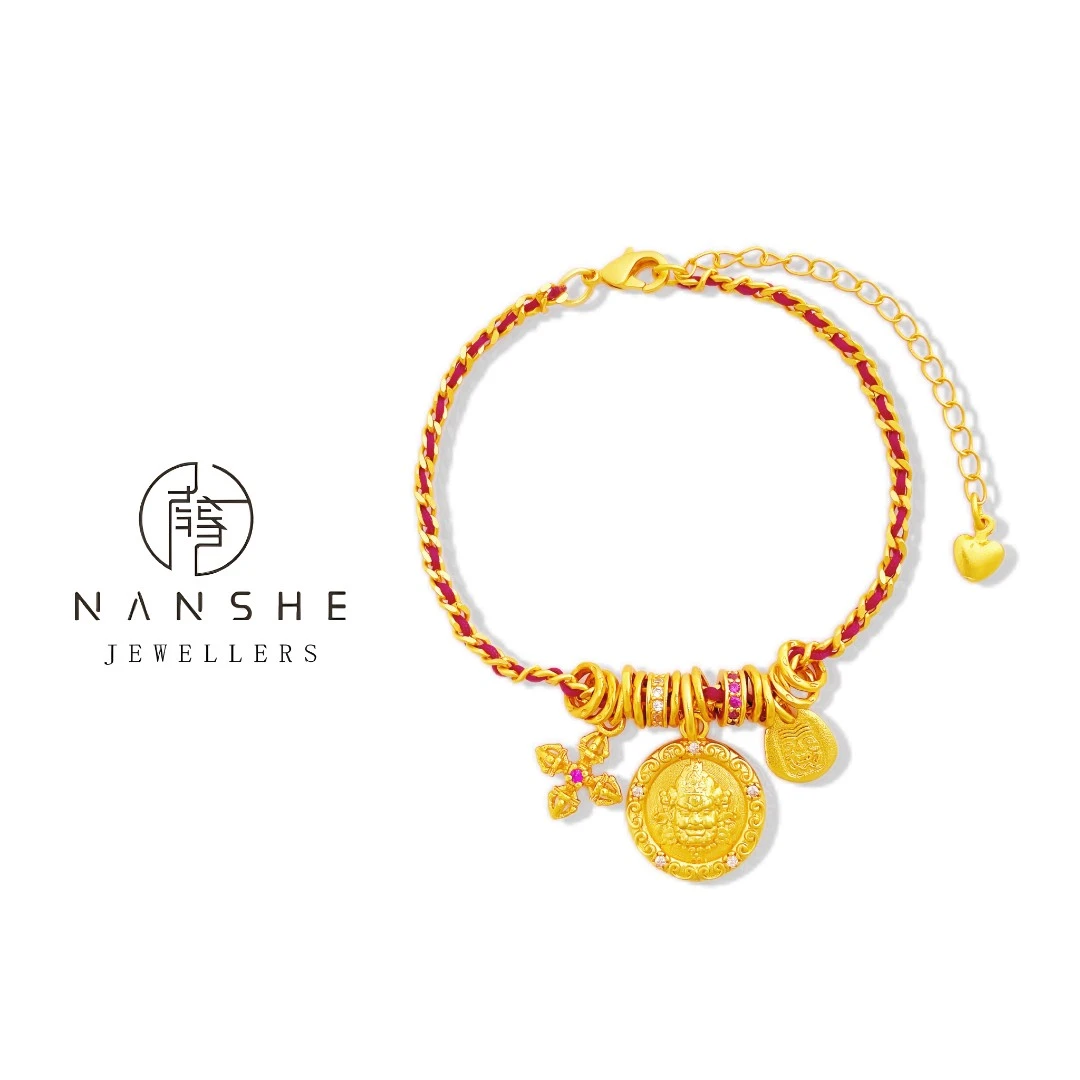 NANSHE/南奢 本命年红绳小圆盘手链L1023