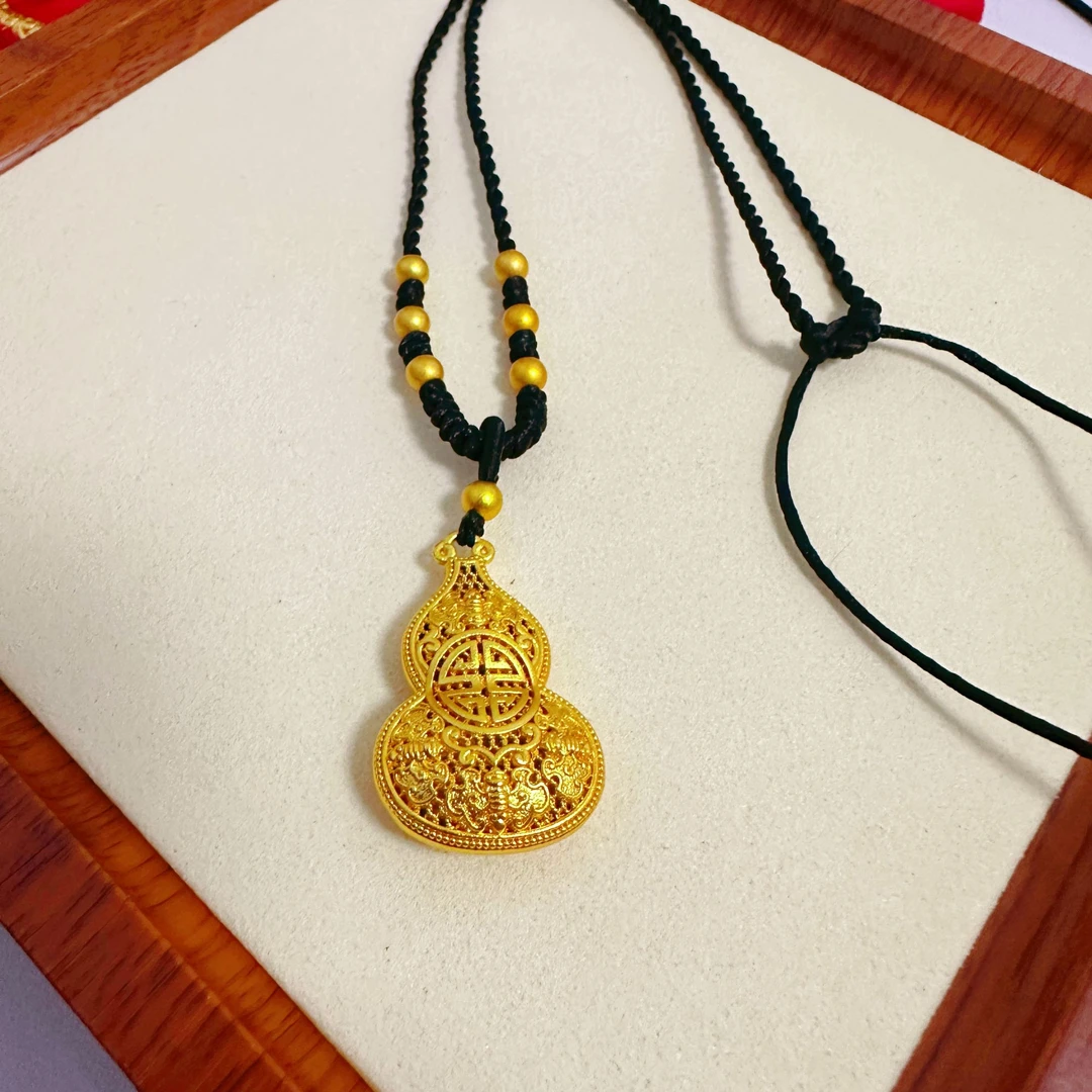 铜合金吊坠 古法精工镂空福字葫芦吊坠 福禄吊坠