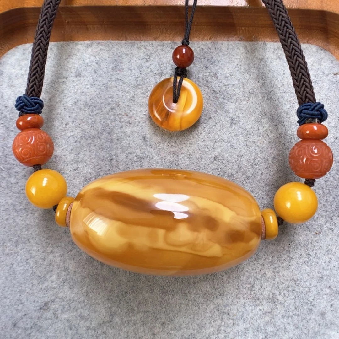 蜜蜡项链未镶嵌蜜蜡锁骨