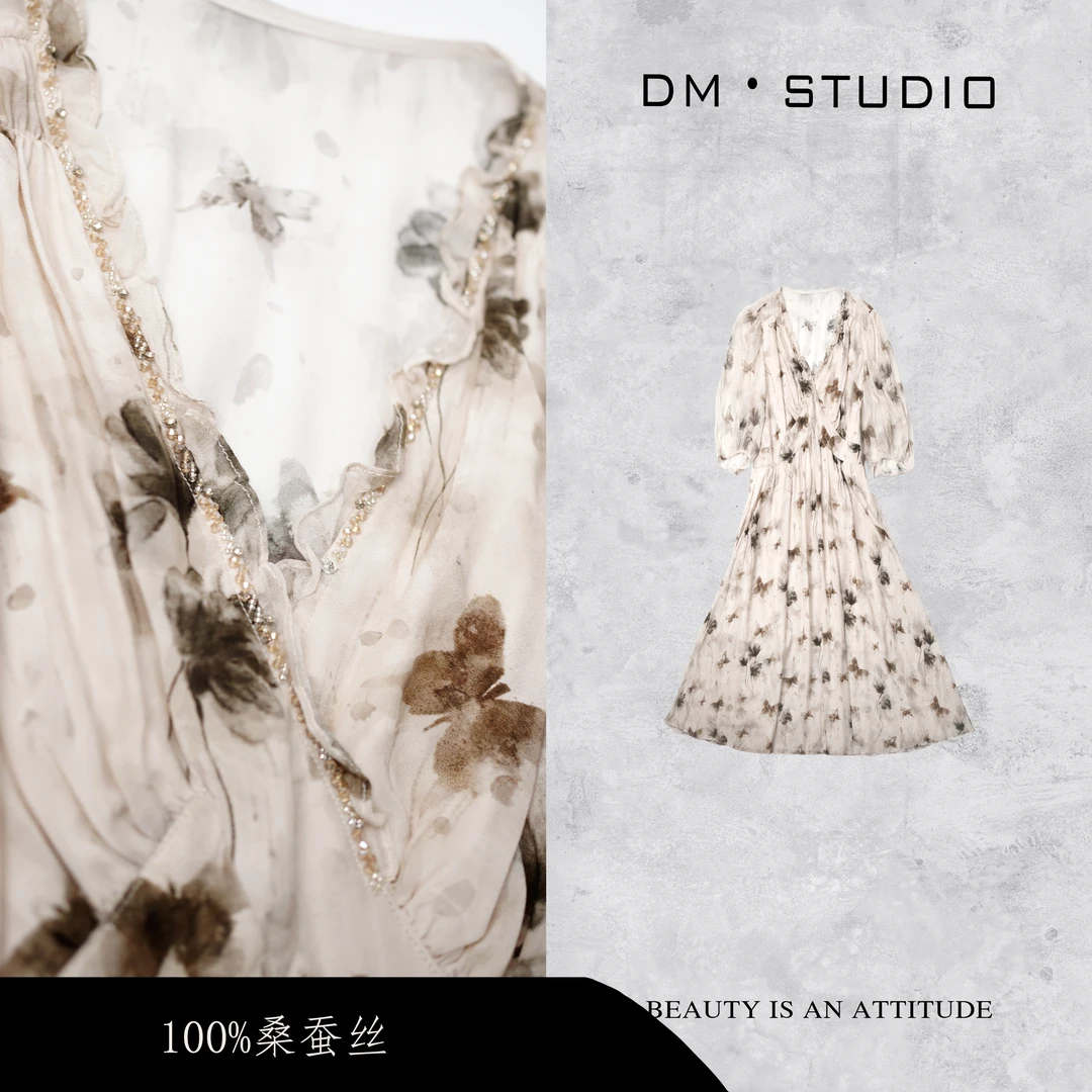 DEDM•STUDIO/高级感静奢风梦幻小众气质蝴蝶连衣裙2504LYQ/1242