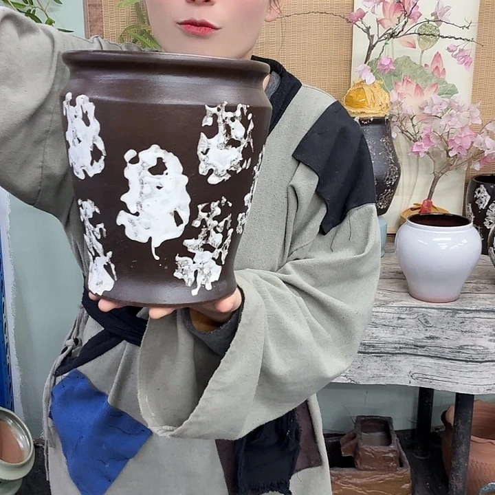 18×22 -粗陶花盆有孔-买买买