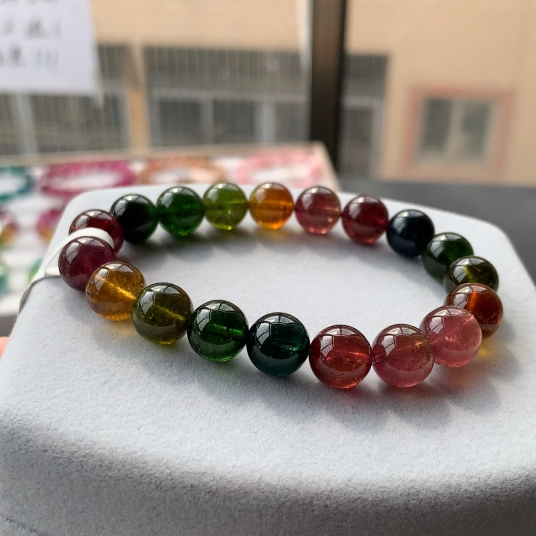 碧玺手链未镶嵌巴西老矿