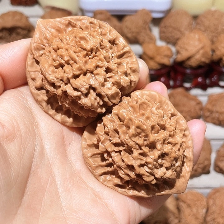 文玩核桃把件全品官帽47尺放漏款