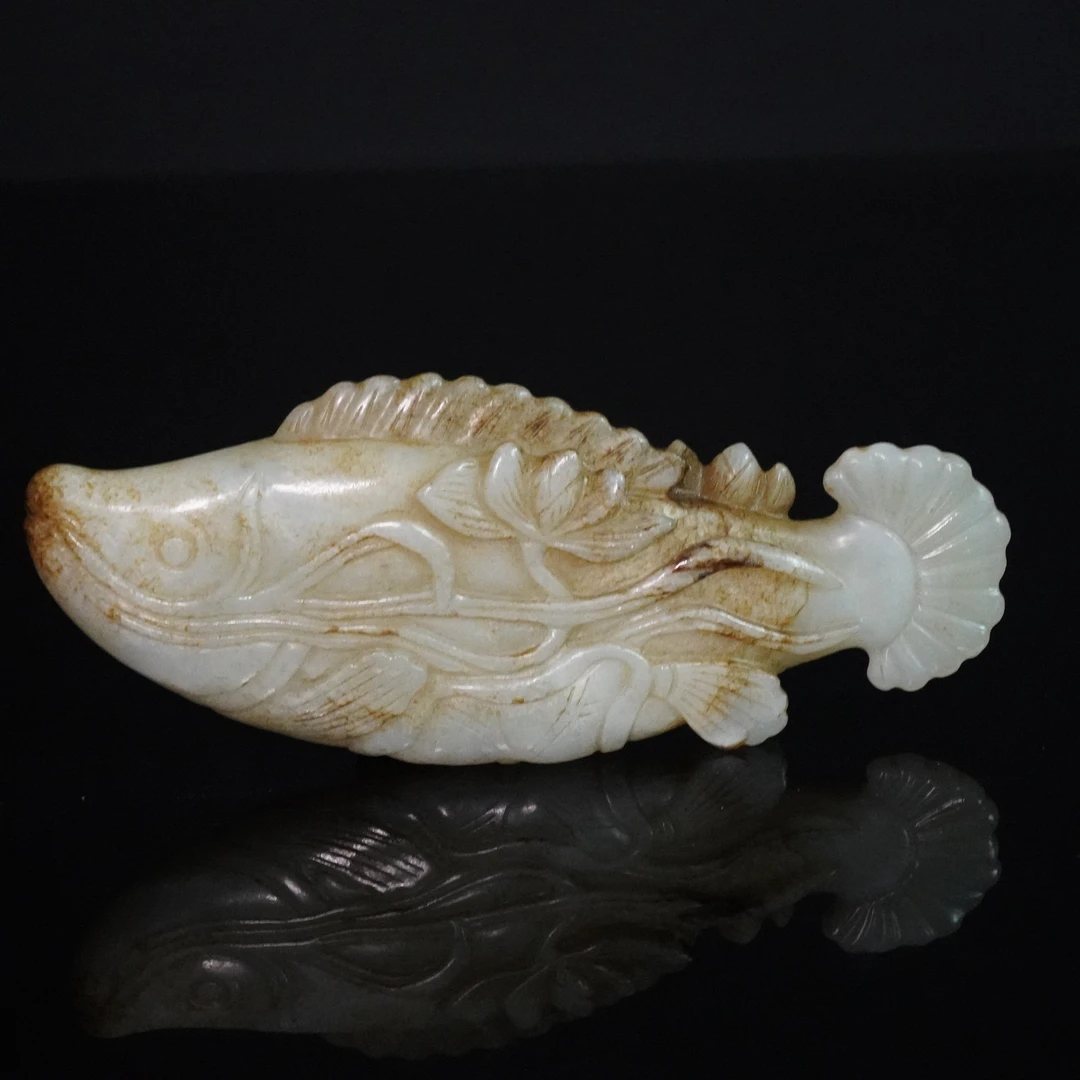 清代和田玉连年有余/059391/收藏/传承/【友谊文物商店】