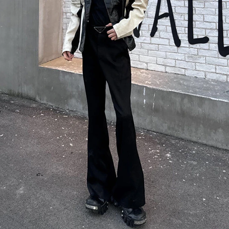 cleanfit美式垂坠感微喇西裤男款高级感裤子男模穿搭高个子西装裤