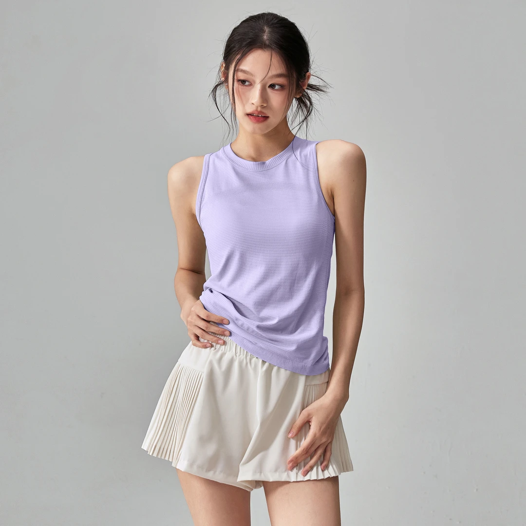 DX-2503  无袖修身长款显瘦瑜伽服上衣