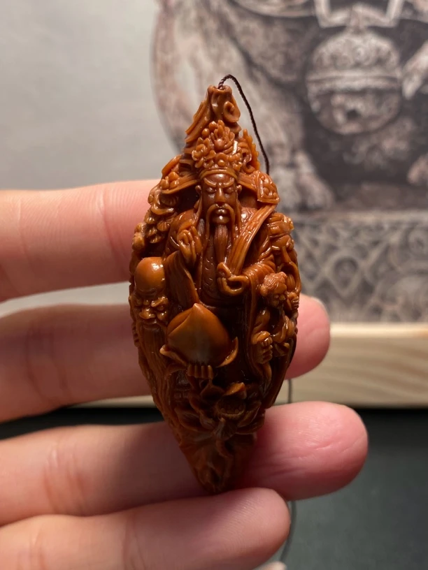 橄榄核纯手工雕刻橄榄核雕蓬莱三仙