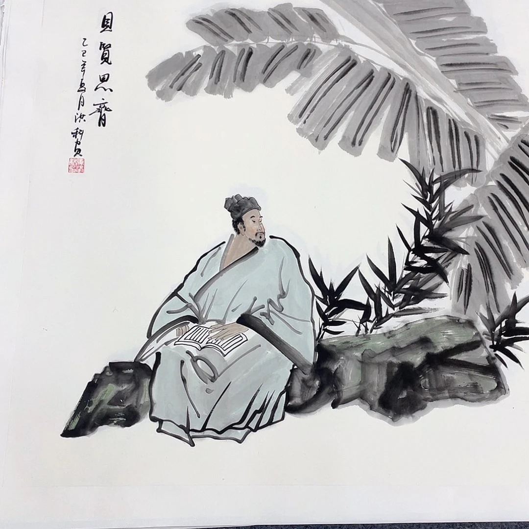 国画作品小姐姐放漏…