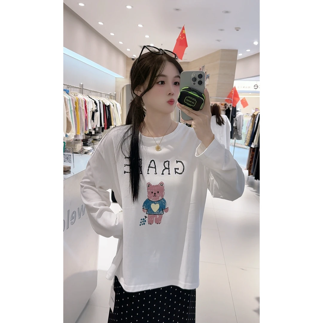 6079爱心小熊宽松T恤