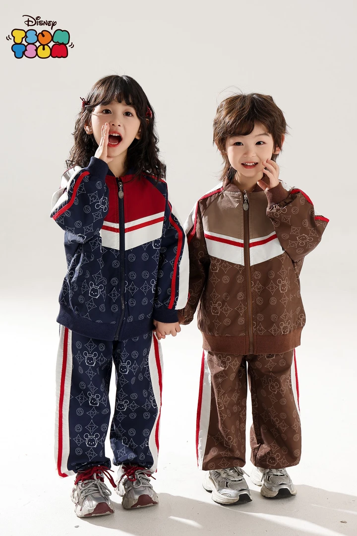 Disney/迪士尼2025春秋款运动时尚休闲宝宝户外风潮流百搭套装