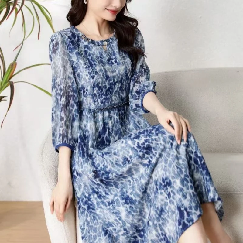 307显瘦气质高贵时尚夏季中长款连衣裙