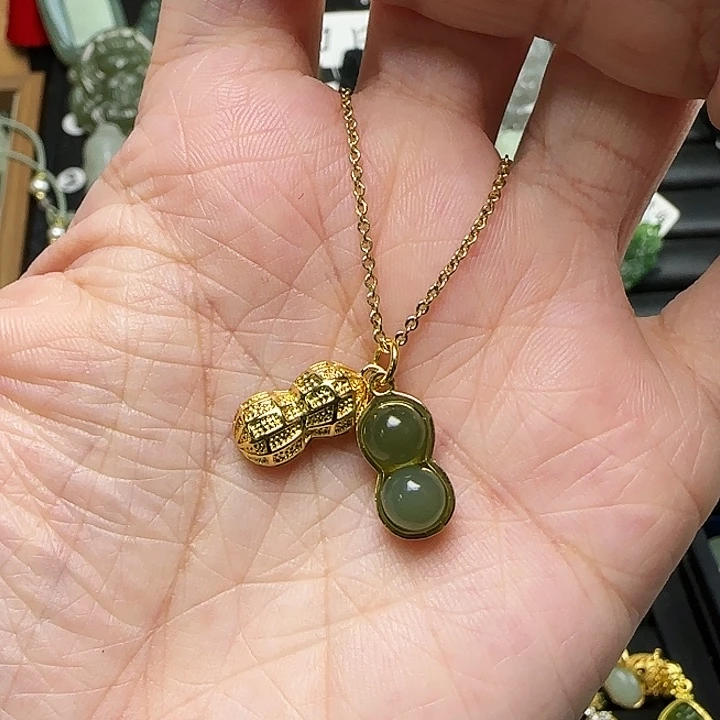 颈饰银S925镶嵌和田玉