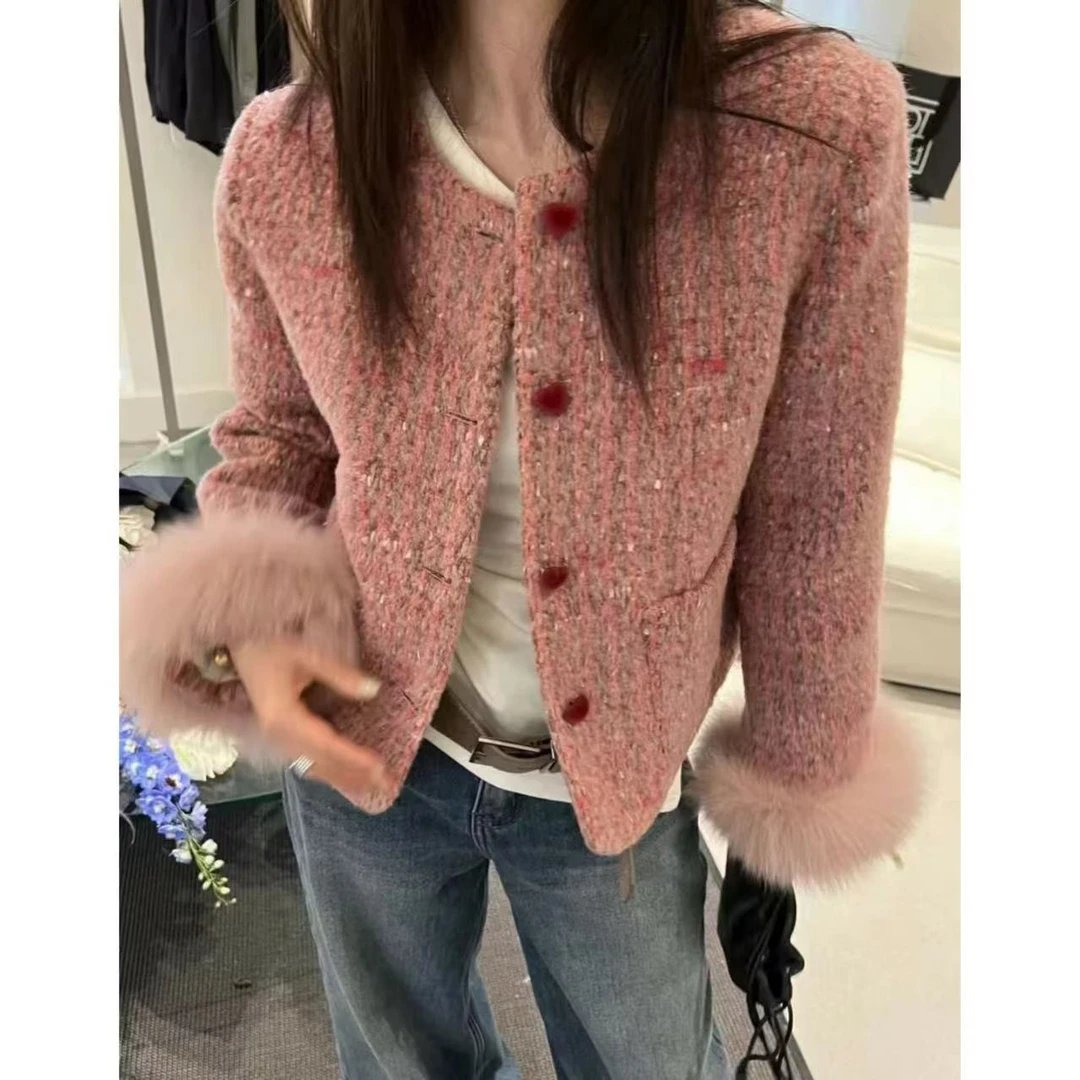 轻奢短款时尚气质感冬季小香风外套女短款小个子上衣