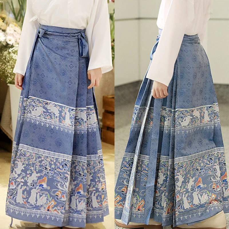 马面裙女童日常儿童汉服古装小女孩半身长裙织金仿螺钿唐装女宝宝
