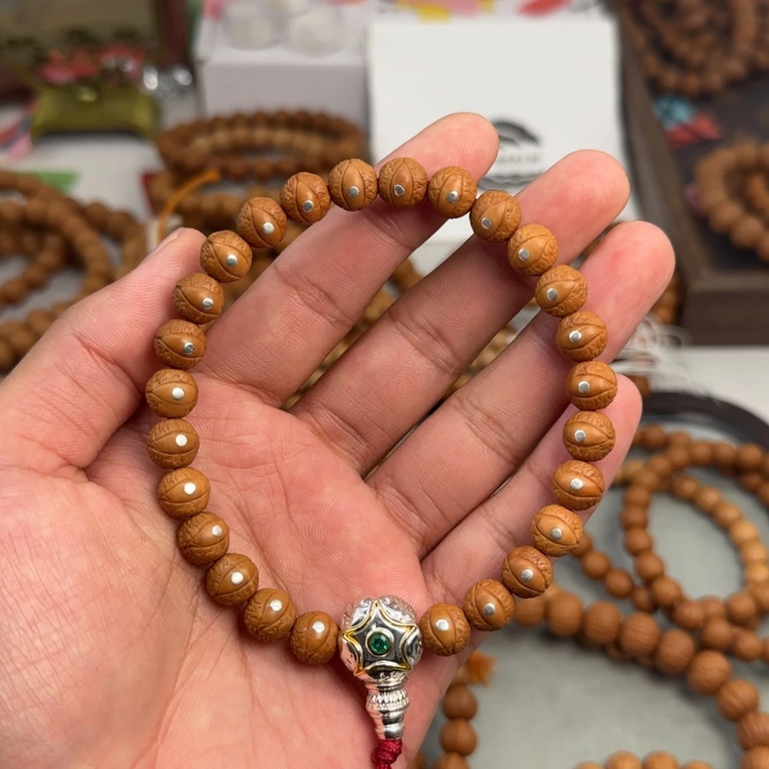 手串猴头核桃全品无瑕猴头仿生凤眼镶钉9.0尺寸