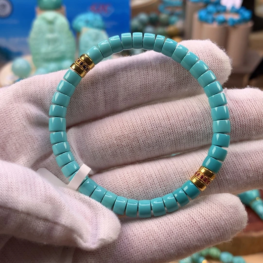 绿松石未镶嵌珠宝奇石5.5mm