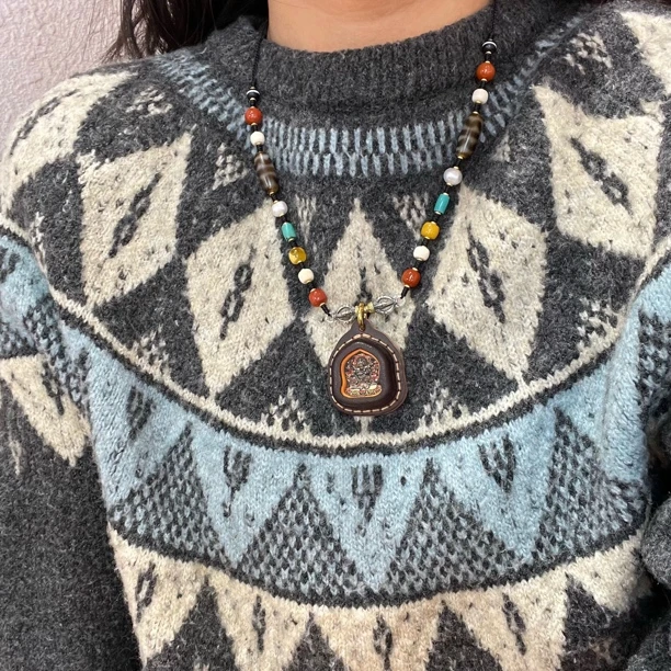 藏地手绘大黑先生擦擦吊坠（拉萨开）