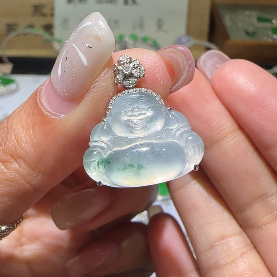 【闪购商品】翡翠颈饰18K金镶嵌缅甸