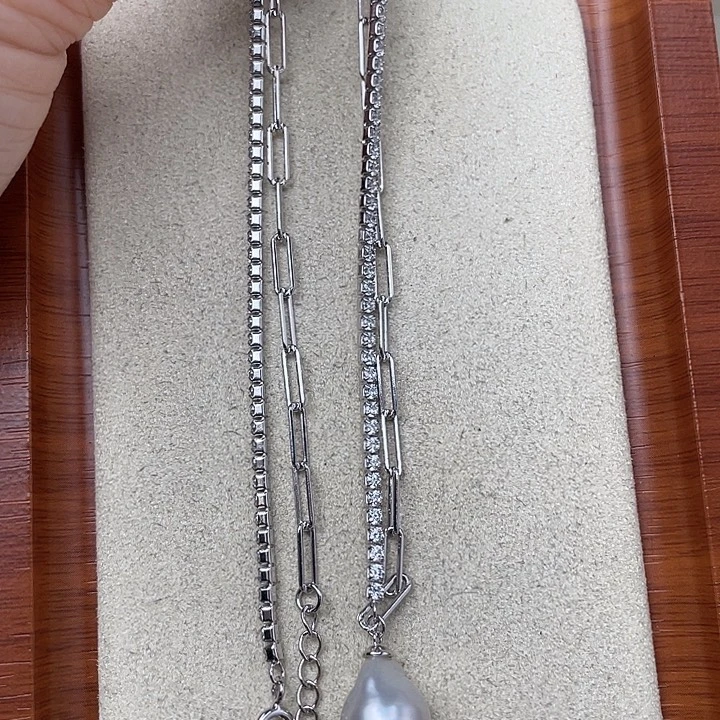 海水珍珠颈饰银S925镶嵌