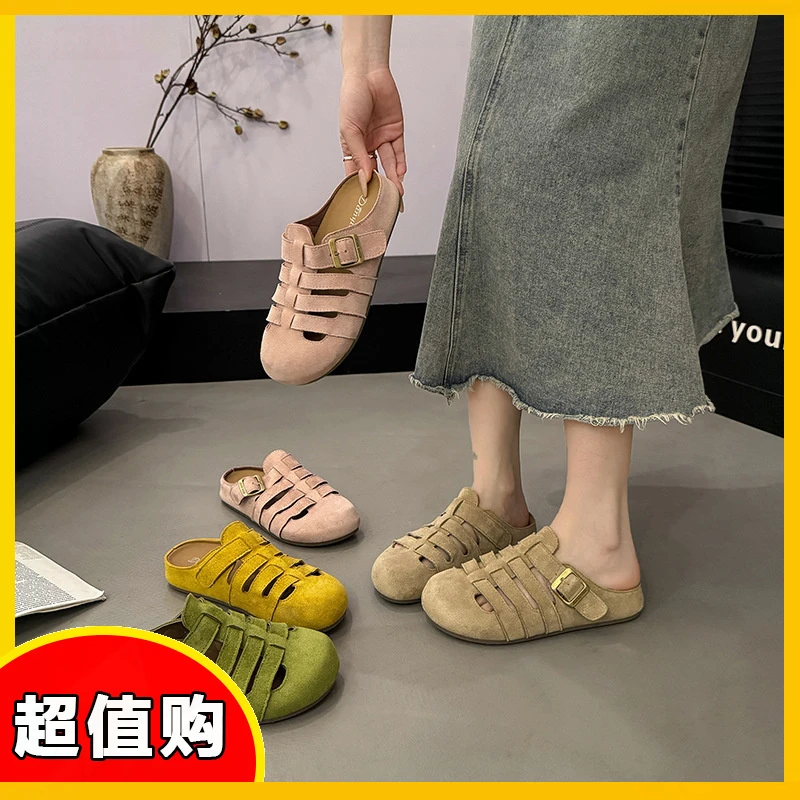厚底3cm罗马凉鞋女2025爆款凉鞋夏外穿勃肯网红勃肯鞋ins百搭透气