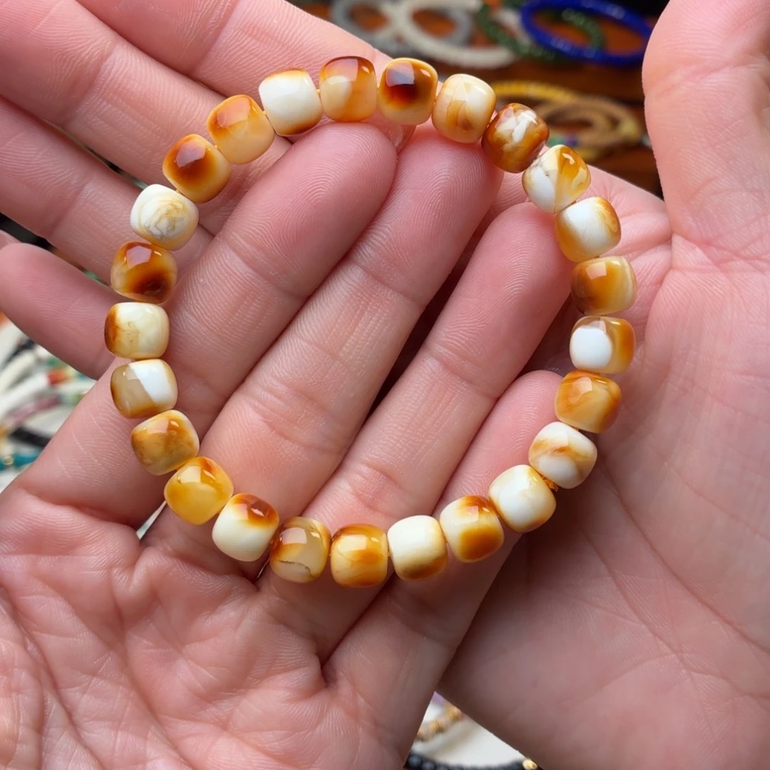 蜜蜡未镶嵌手链男女