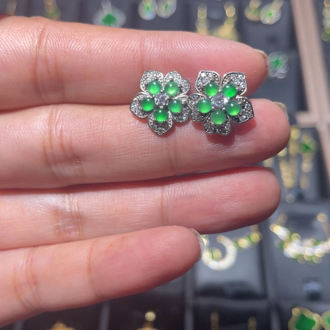 翡翠银S925镶嵌颈饰