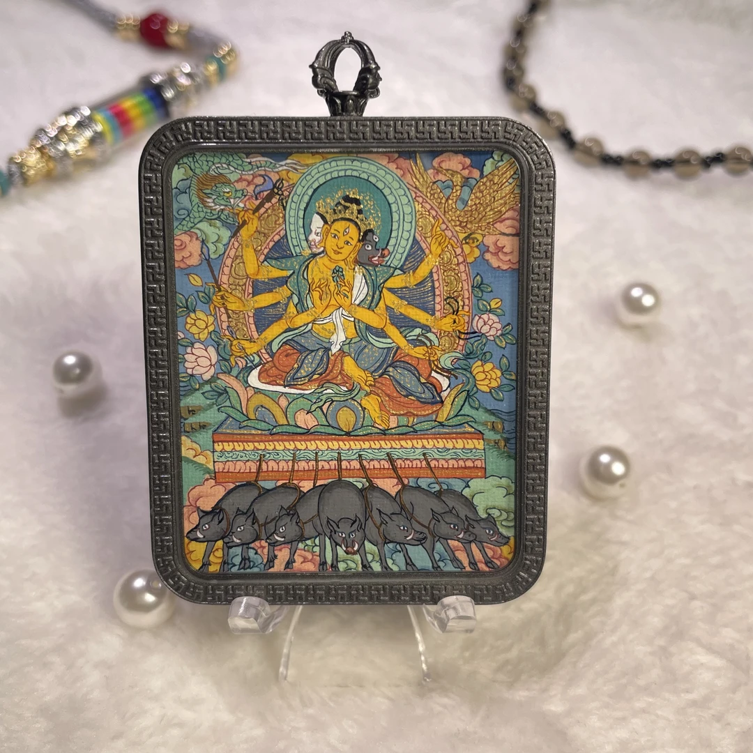 唐卡真品西藏纯手工【摩利支天】高卡青海热贡非遗矿物颜料正品保真