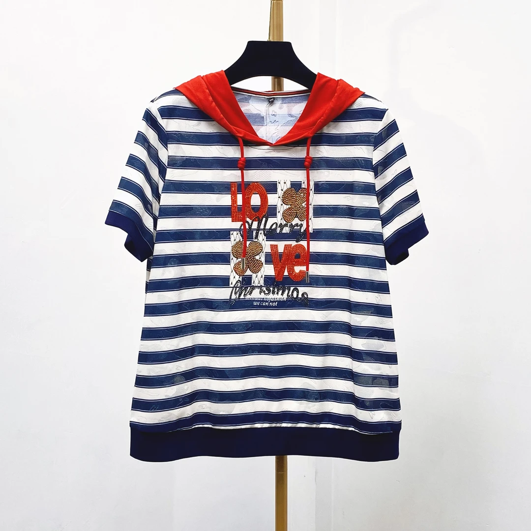 【城市假日罗马棉帽衫】短袖圆领休闲T恤时尚百搭上衣春夏季小衫