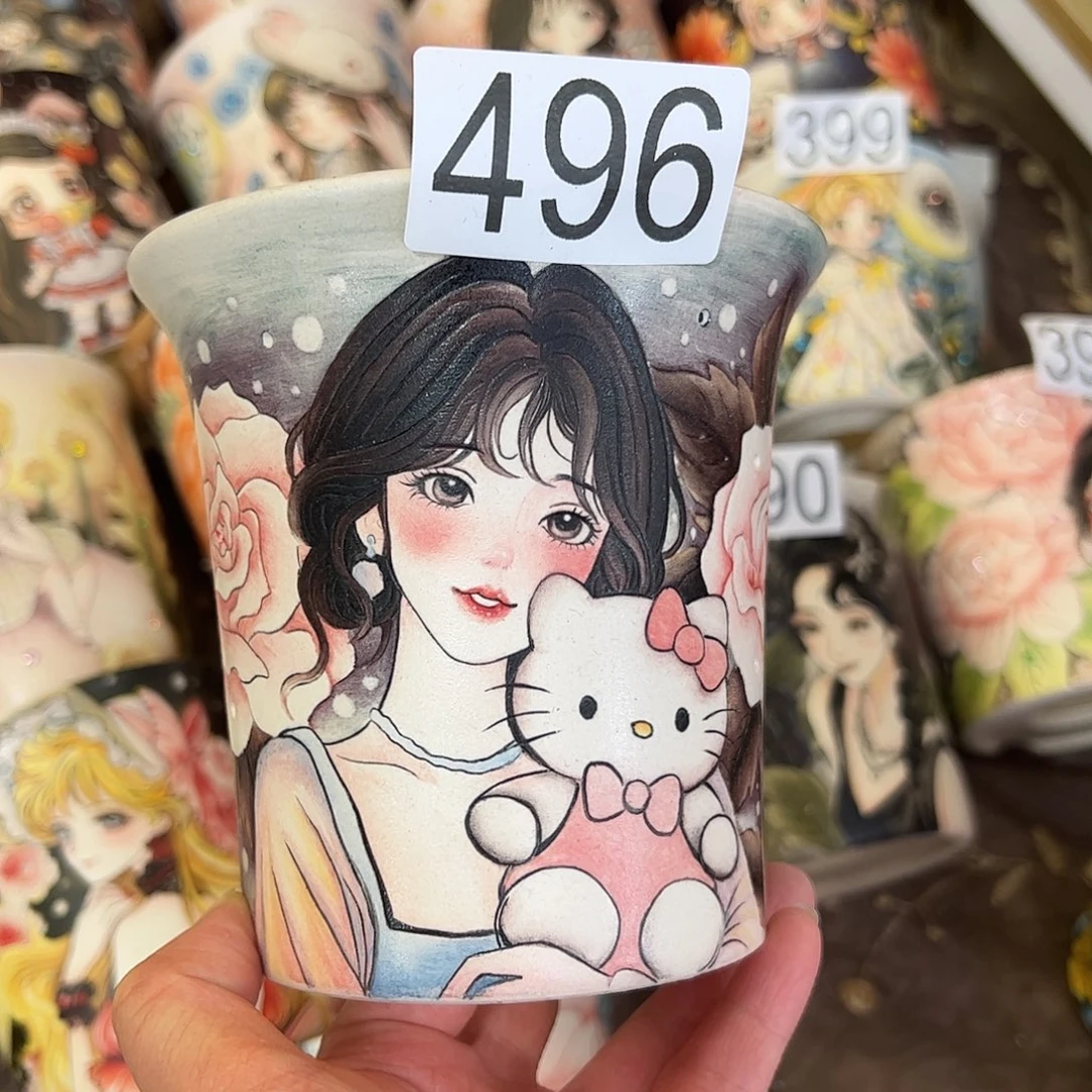 景德镇炫彩手绘口12.5高12