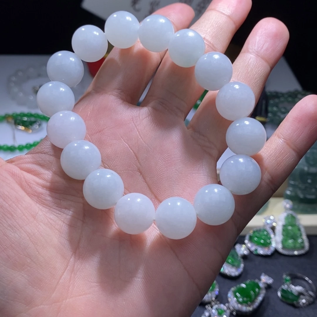 吊坠(不含链)未镶嵌翡翠白月光手串卡13