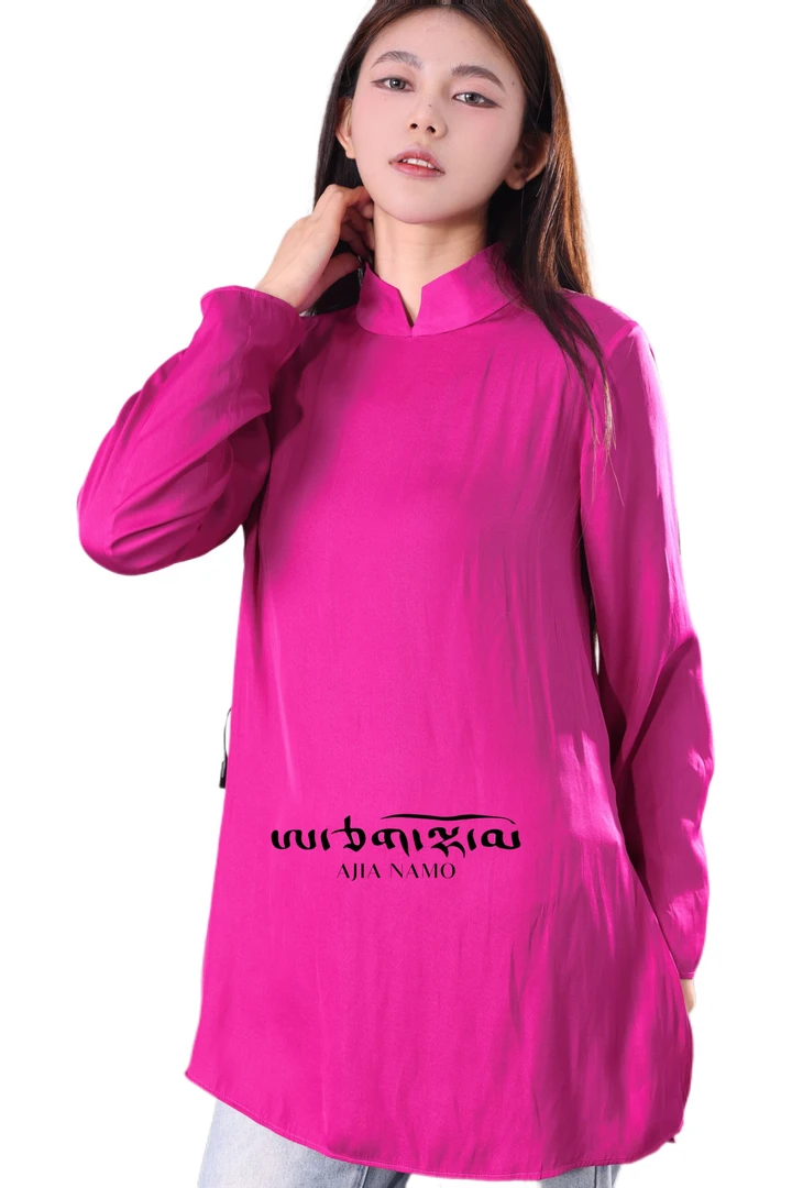 AJ-NAMO原创设计款活力龙果色立领上衣A228