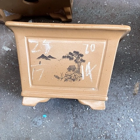 紫砂花盆手工制作