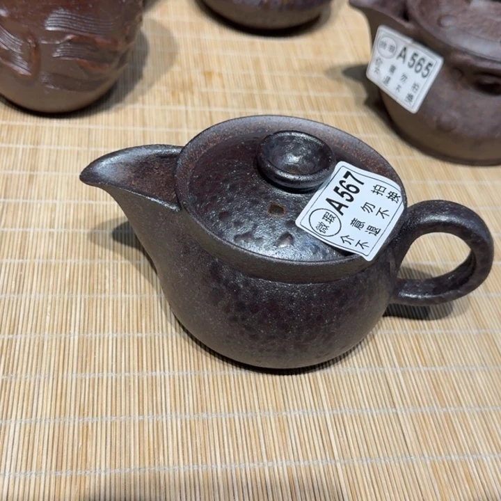 杯粗瓷茶具素胎无釉盖碗