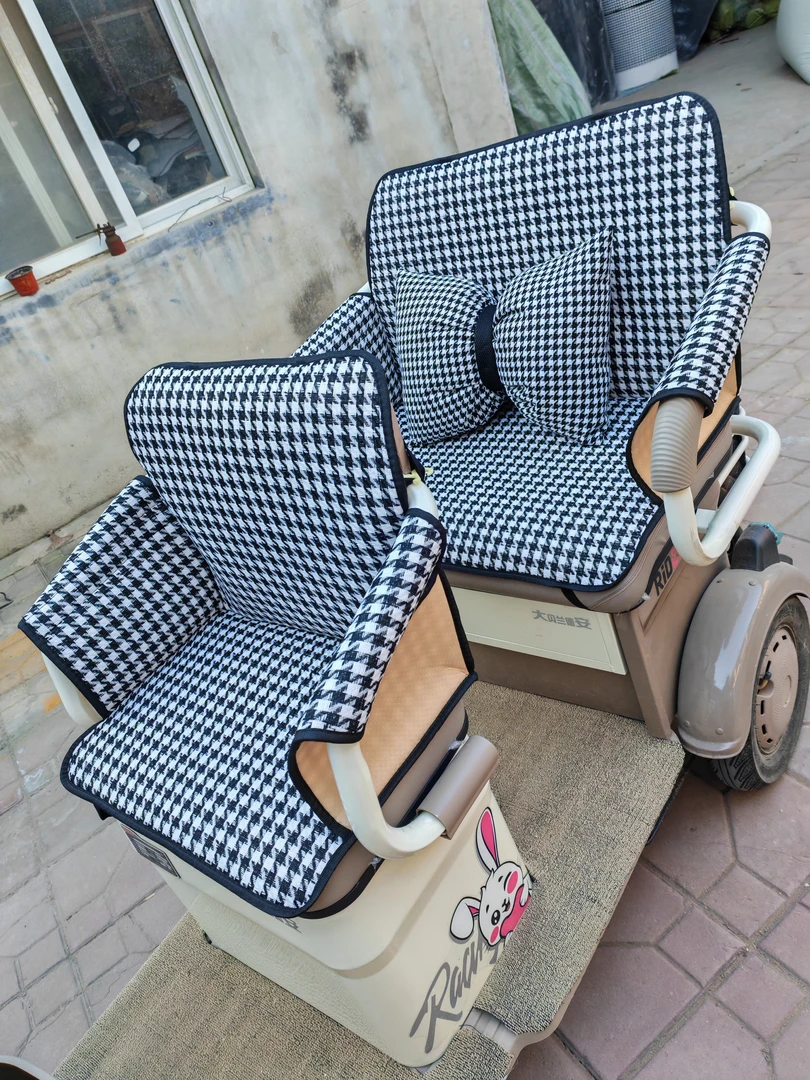 电动三轮车防漏坐垫围挡休闲三轮车座套垫电三轮车坐垫套