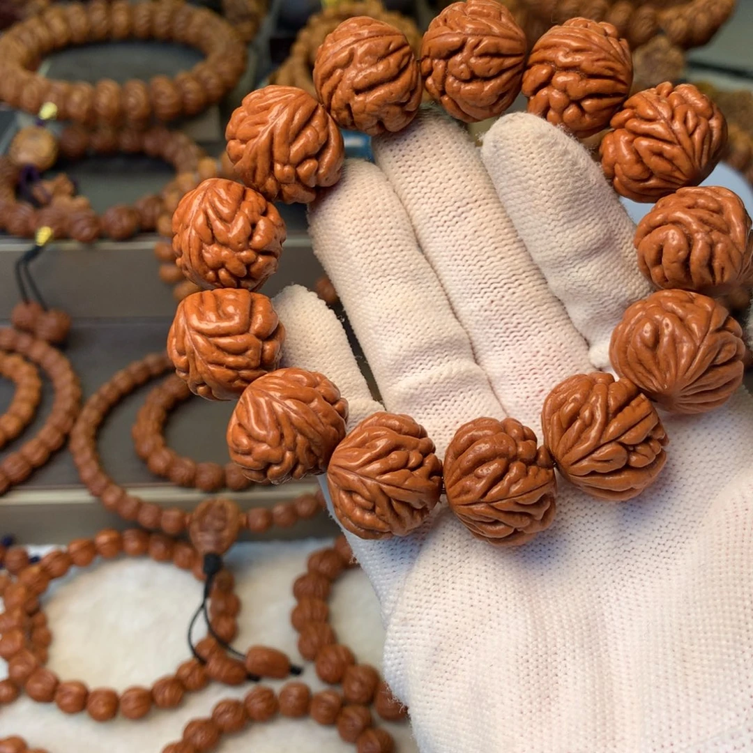 亾***氼手串桃核秦岭龙纹