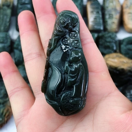 岫岩河磨玉（透闪石质玉）未镶嵌挂件