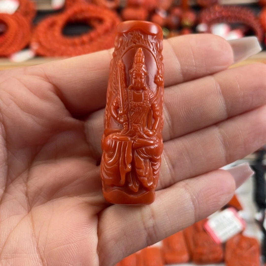 南红玛瑙未镶嵌吊坠(不含链)虚空藏桶珠