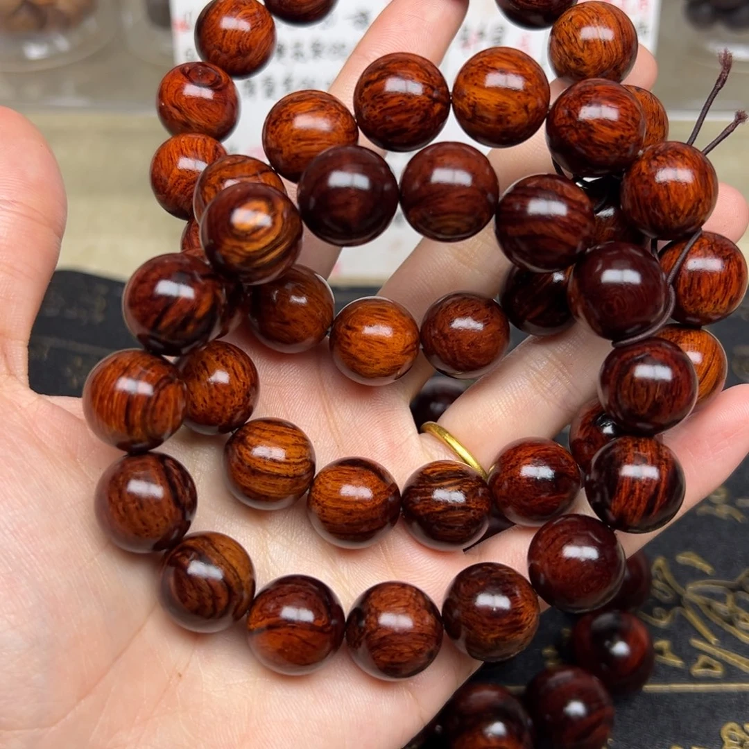 木红降15圆珠满油单圈（瑕疵）