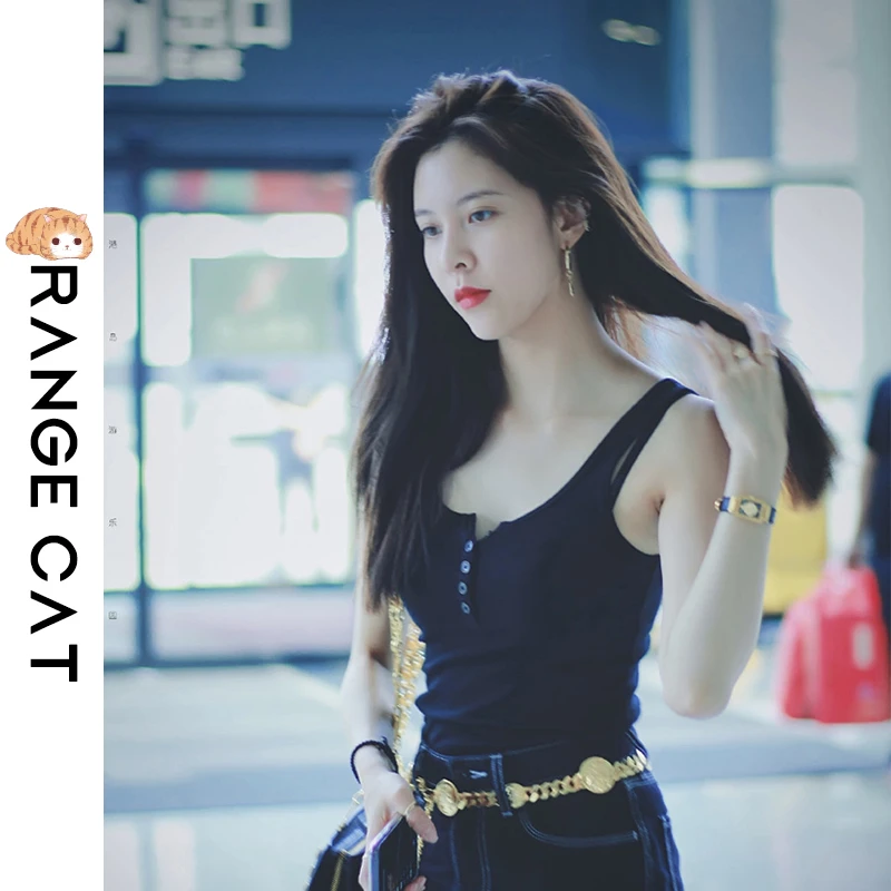 宋妍霏同款性感内搭吊带针织工字打底运动小背心女夏外穿ins潮