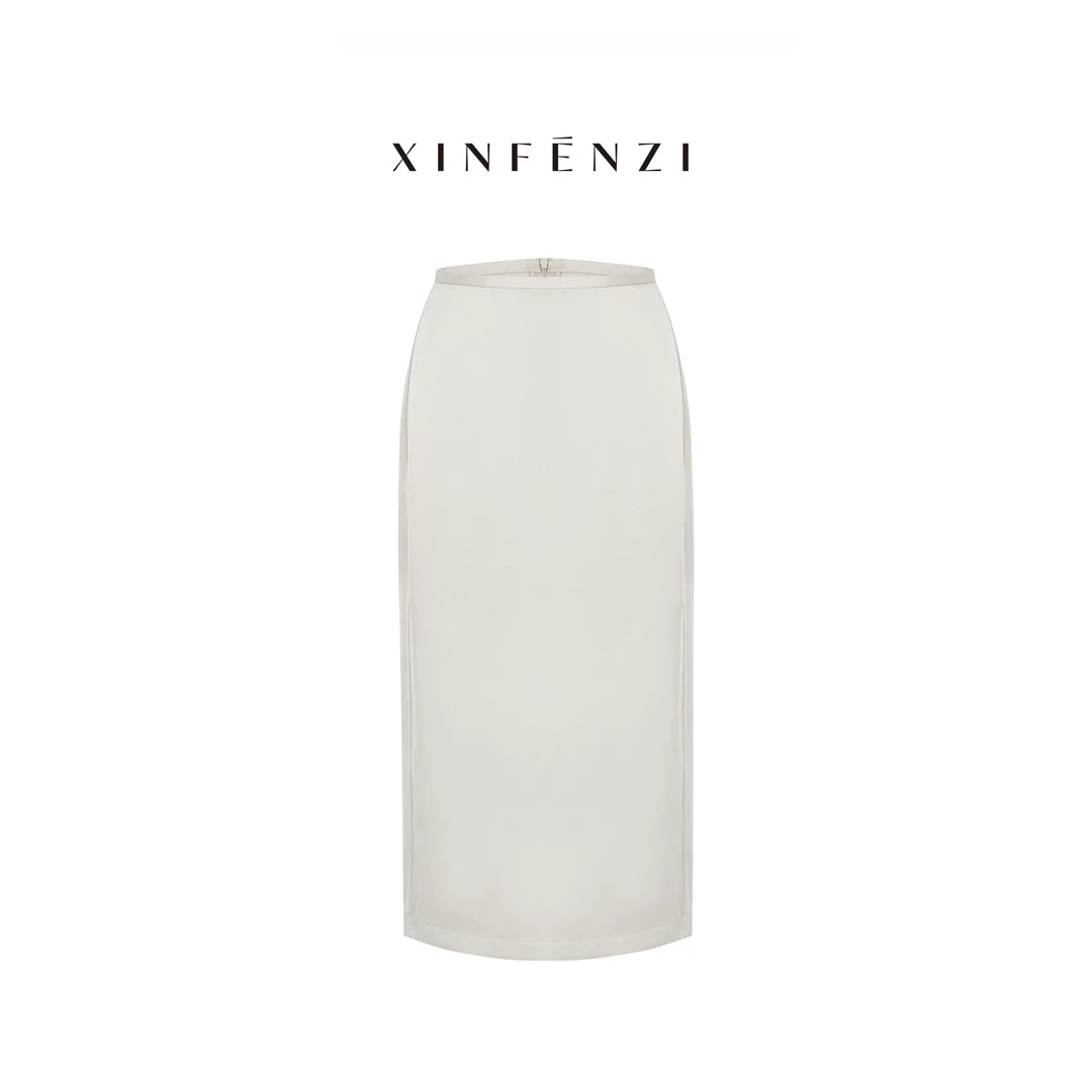 【城市假期】XINFENZI 日本进口三醋酸双面哑光缎半身裙 SSK36005