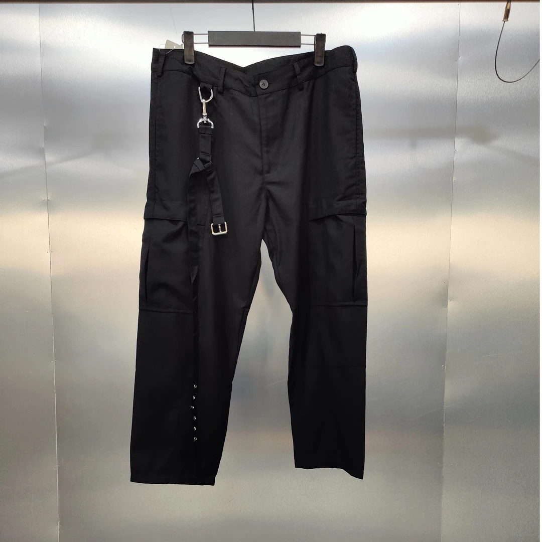 C02-11792-XXK纯色时尚潮流百搭直筒休闲裤