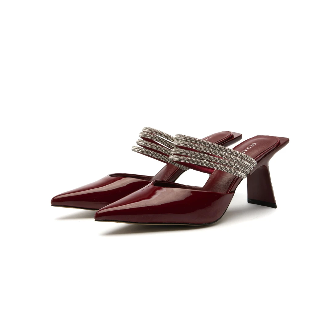 JANEHARLOW新款时尚休闲高跟方粗跟凉鞋凉拖J81BM52850