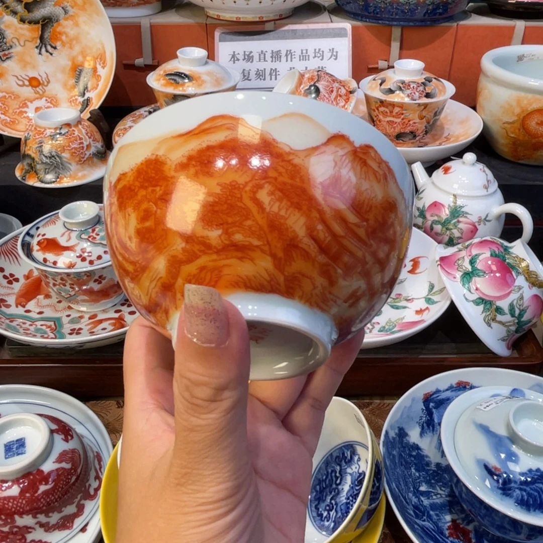 景德镇手绘茶器哦哦哦哦