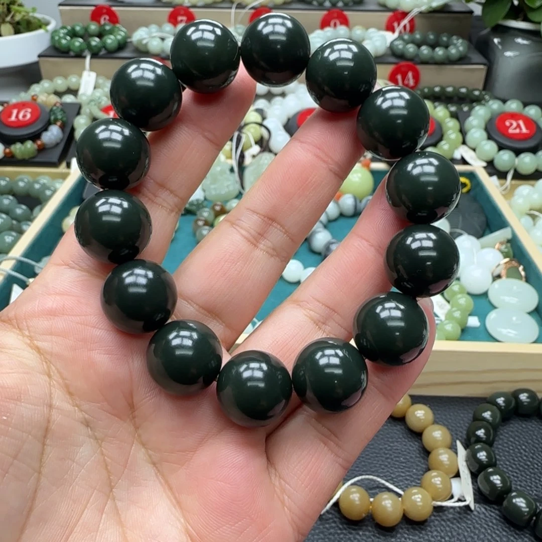 和田玉未镶嵌手链16