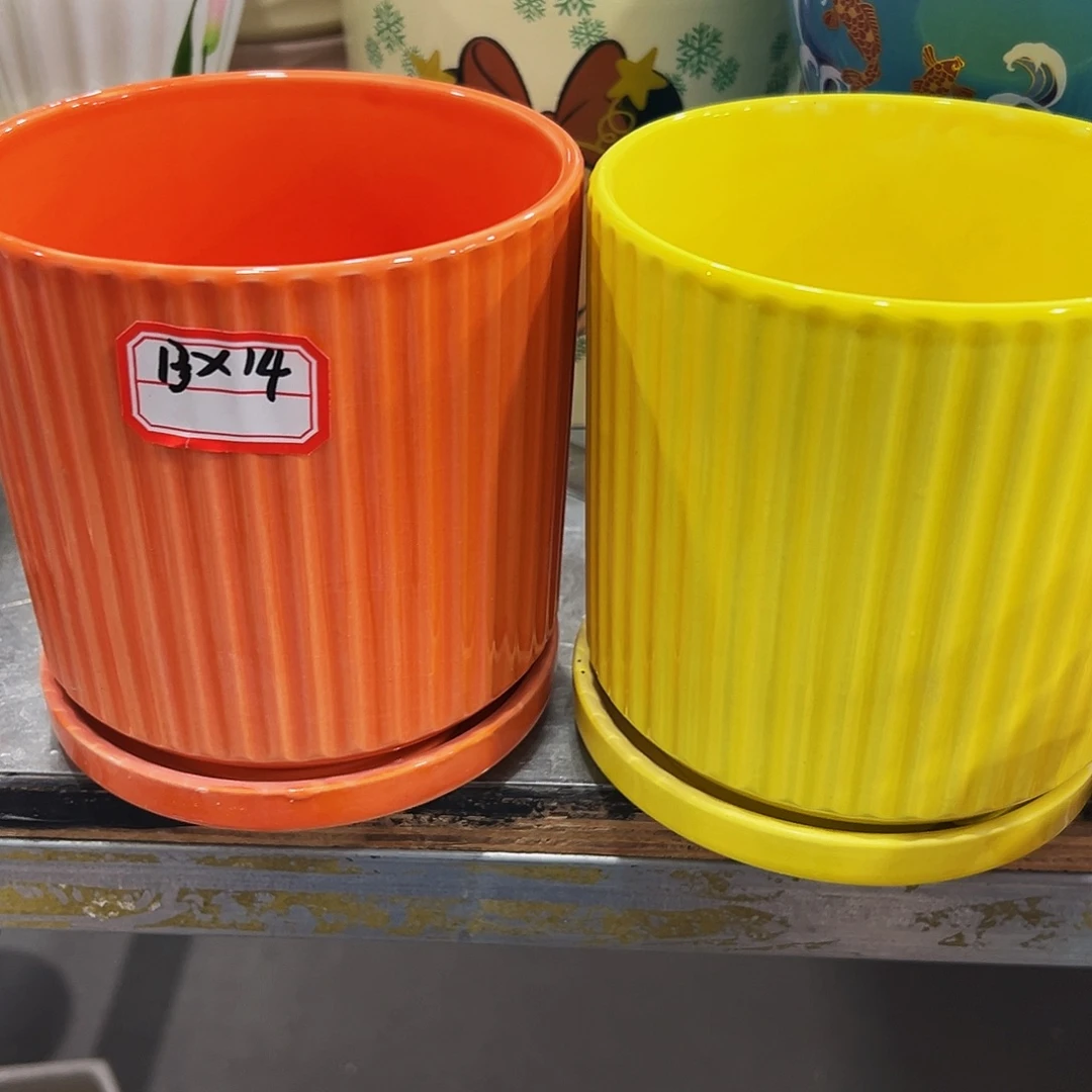 外贸尾单陶瓷花盆凑10米包邮