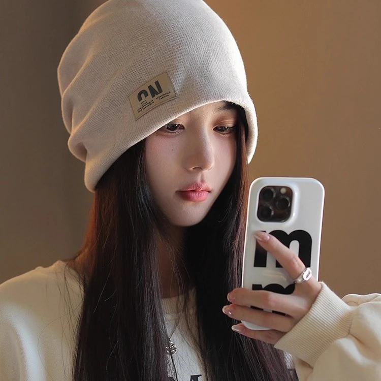 产妇秋冬针织月子帽显脸小产后防风堆堆帽孕妇帽