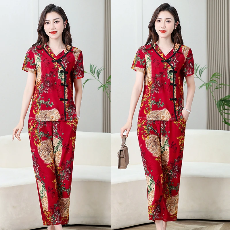 【木】碎花气质洋气时尚休闲女士宽松印花