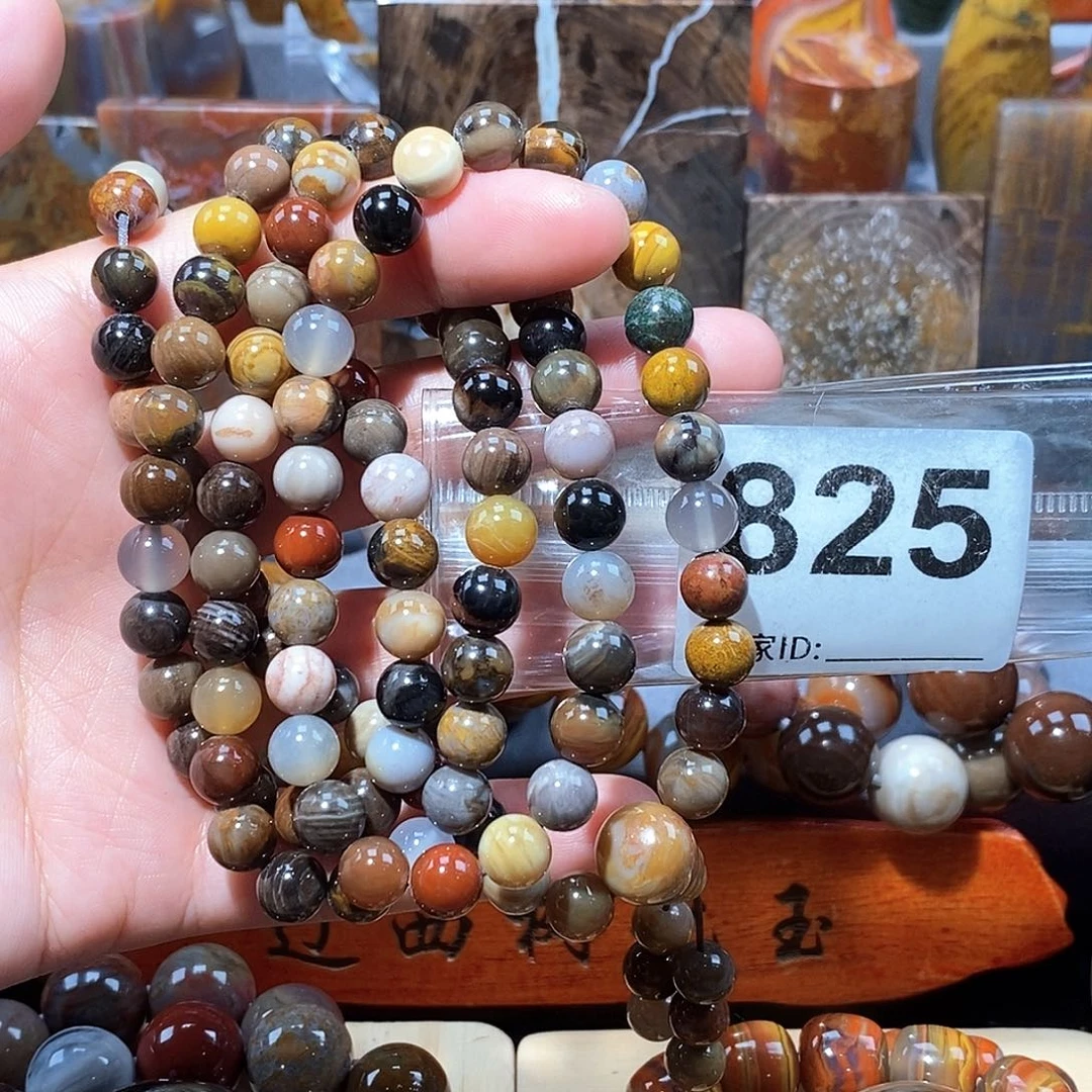 硅化玉天然北票硅化玉手串未镶嵌天然北票硅化玉手串